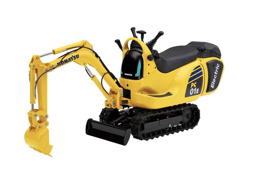 Komatsu to launch the PC01E-1 in Japan, its first electric micro excavator powered by portable and swappable mobile batteries